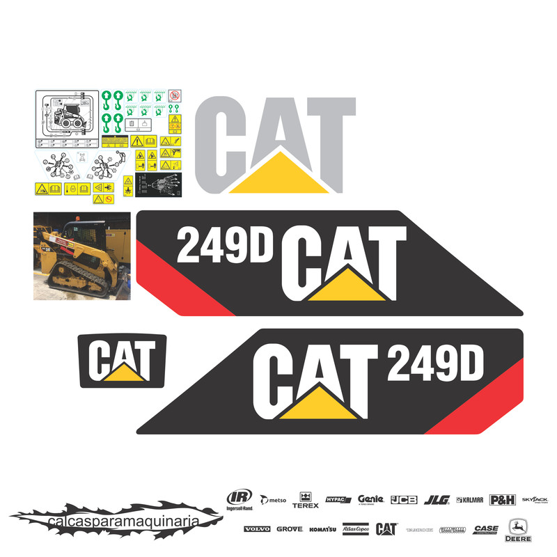 JUEGO DE CALCAS DE RESTAURACION PARA CAT 249D NVO