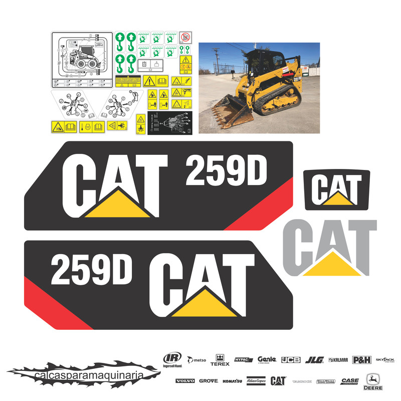 JUEGO DE CALCAS DE RESTAURACION PARA CAT 259D NVO