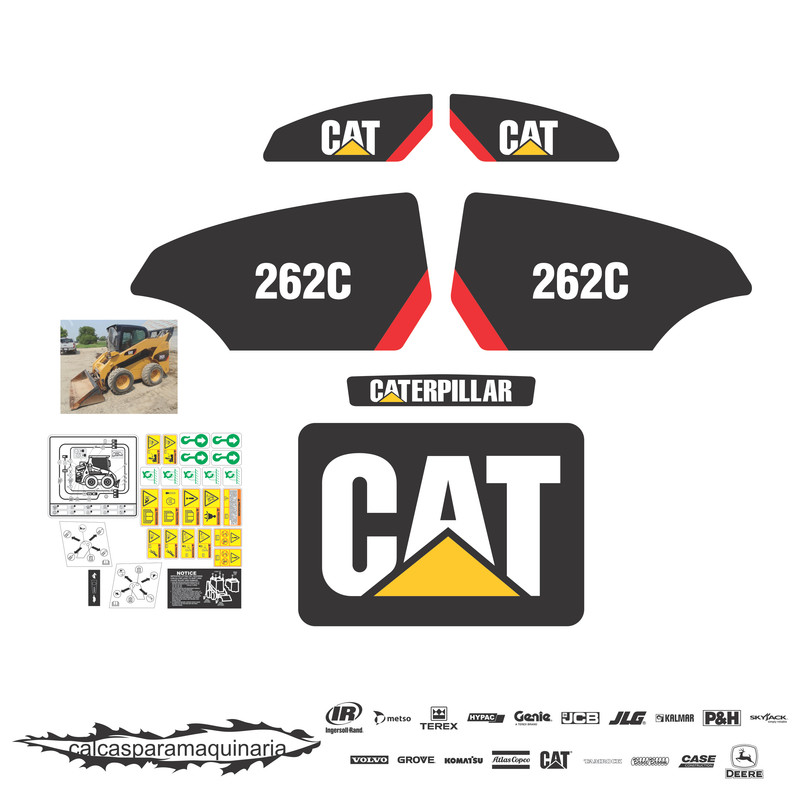 JUEGO DE CALCAS DE RESTAURACION PARA CAT 262C NVO