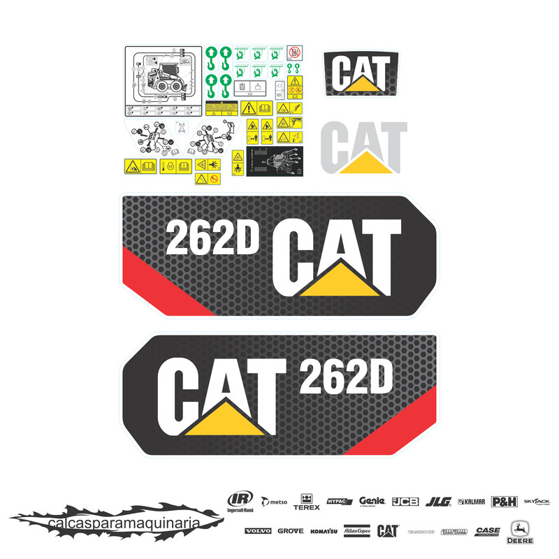 JUEGO DE CALCAS DE RESTAURACION PARA CAT 262D CONMEMORATIVA
