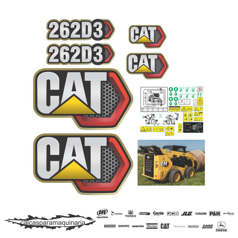 JUEGO DE CALCAS DE RESTAURACION PARA CAT 262D3 PANAL