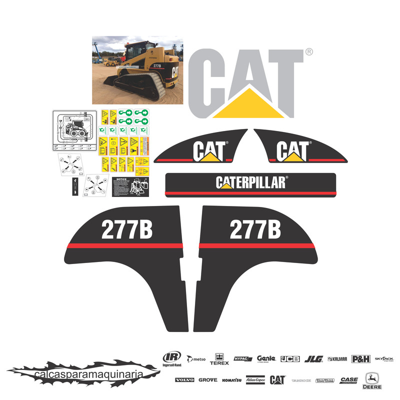 JUEGO DE CALCAS DE RESTAURACION PARA CAT 277B VJO