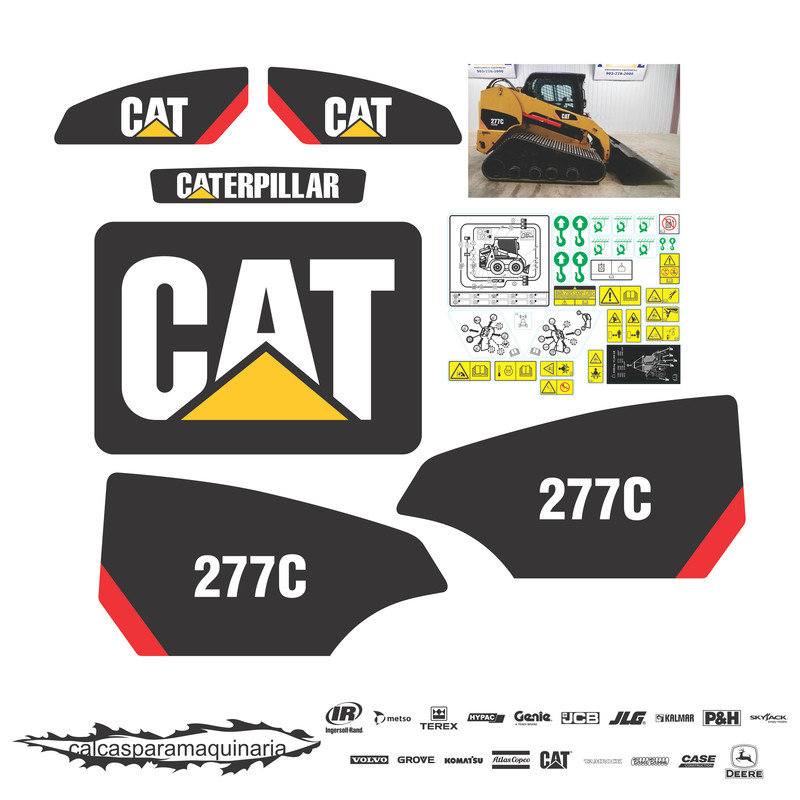 JUEGO DE CALCAS DE RESTAURACION PARA CAT 277C NVO