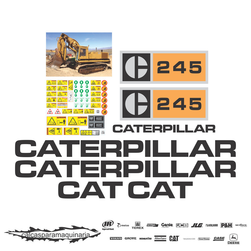 JUEGO DE CALCAS DE RESTAURACION PARA CAT 245 ANTI