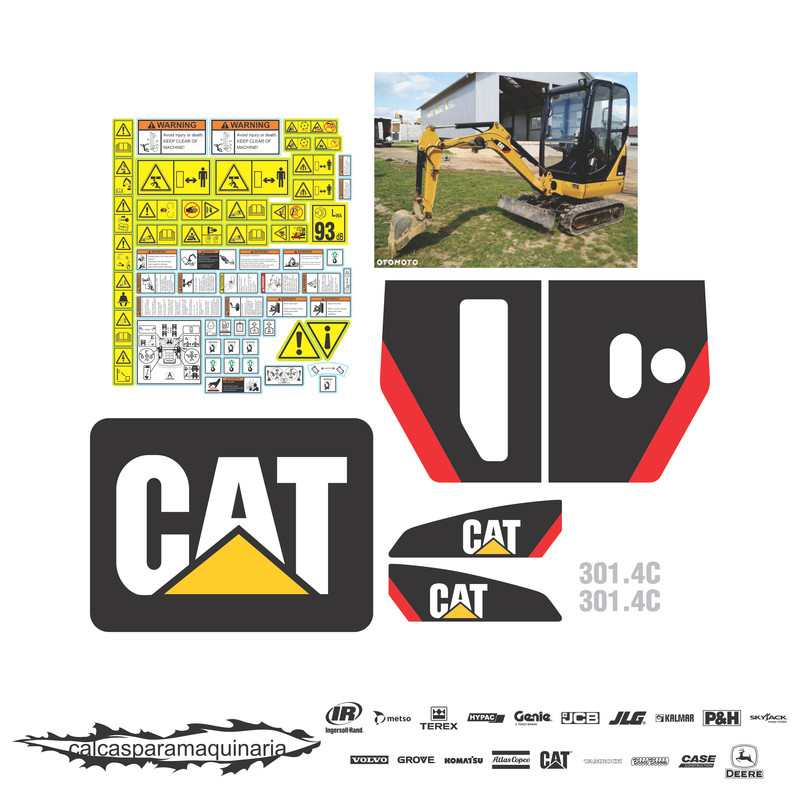JUEGO DE CALCAS DE RESTAURACION PARA CAT 3014C NVO