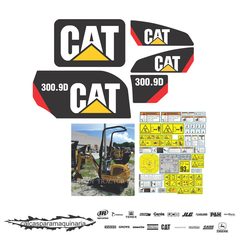 JUEGO DE CALCAS DE RESTAURACION PARA CAT 3009D NVO