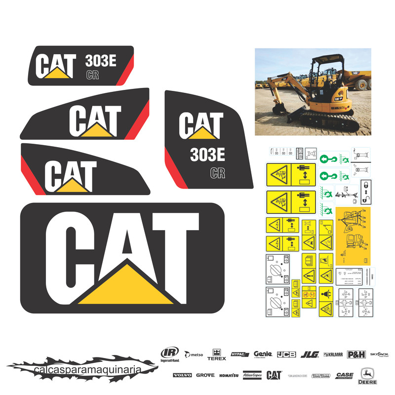 JUEGO DE CALCAS DE RESTAURACION PARA CAT 303ECR
