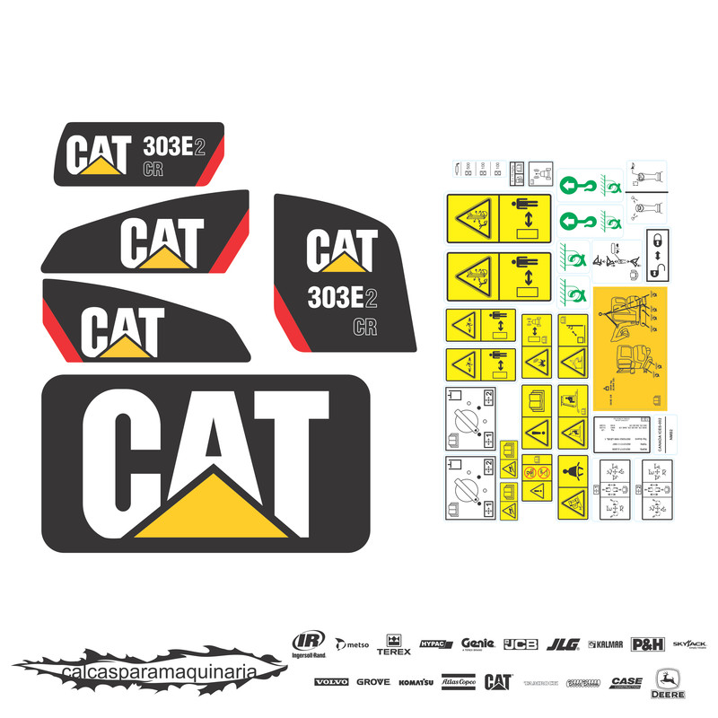 JUEGO DE CALCAS DE RESTAURACION PARA CAT 303E2CR