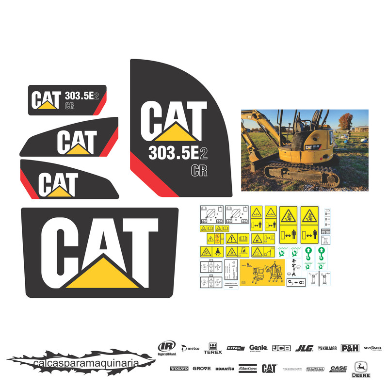 JUEGO DE CALCAS DE RESTAURACION PARA CAT 3035E2CR NVO