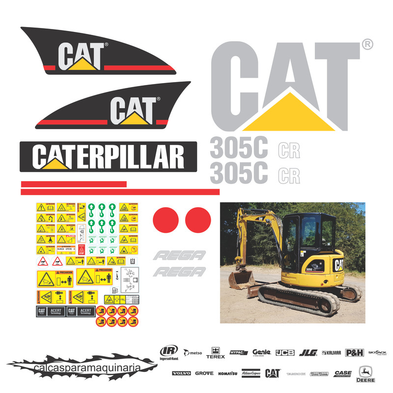 JUEGO DE CALCAS DE RESTAURACION PARA CAT 305CCR