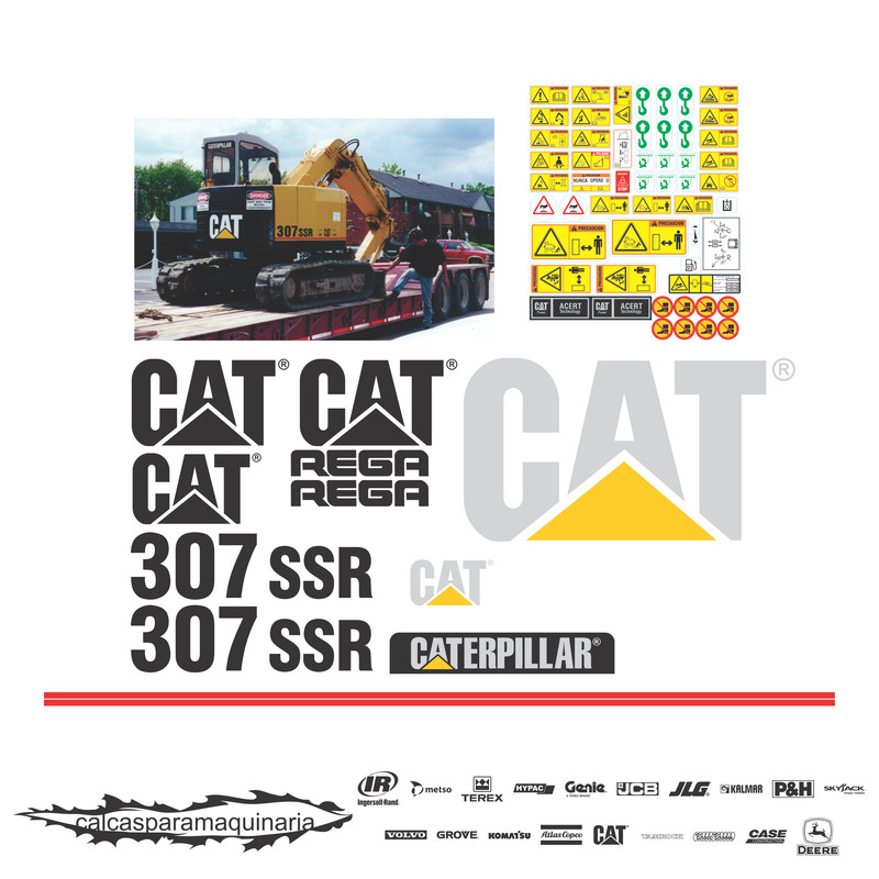 JUEGO DE CALCAS DE RESTAURACION PARA CAT 307SSR