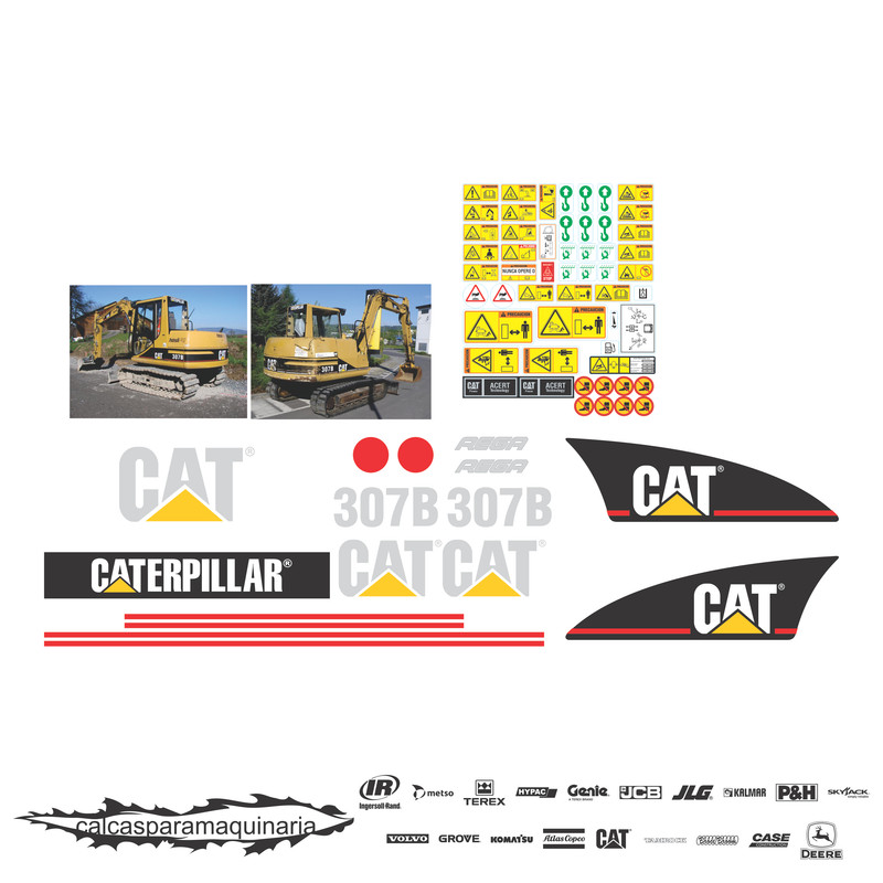 JUEGO DE CALCAS DE RESTAURACION PARA CAT 307B