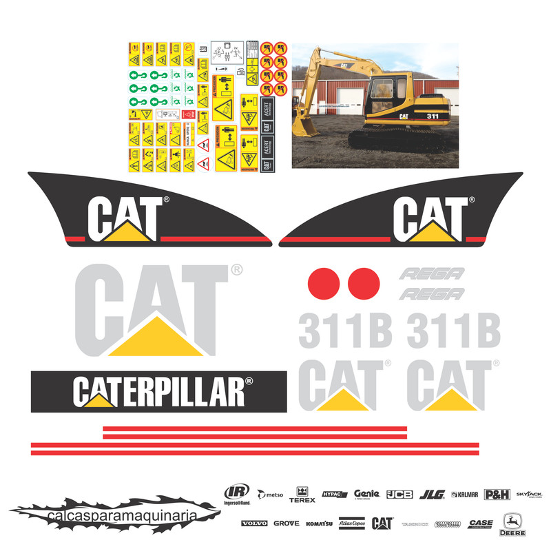 JUEGO DE CALCAS DE RESTAURACION PARA CAT 311B VJO