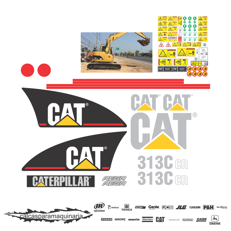 JUEGO DE CALCAS DE RESTAURACION PARA CAT 313CCR