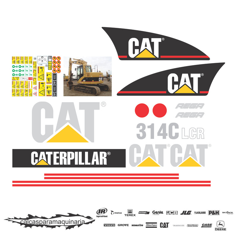 JUEGO DE CALCAS DE RESTAURACION PARA CAT 314CLCR VJO