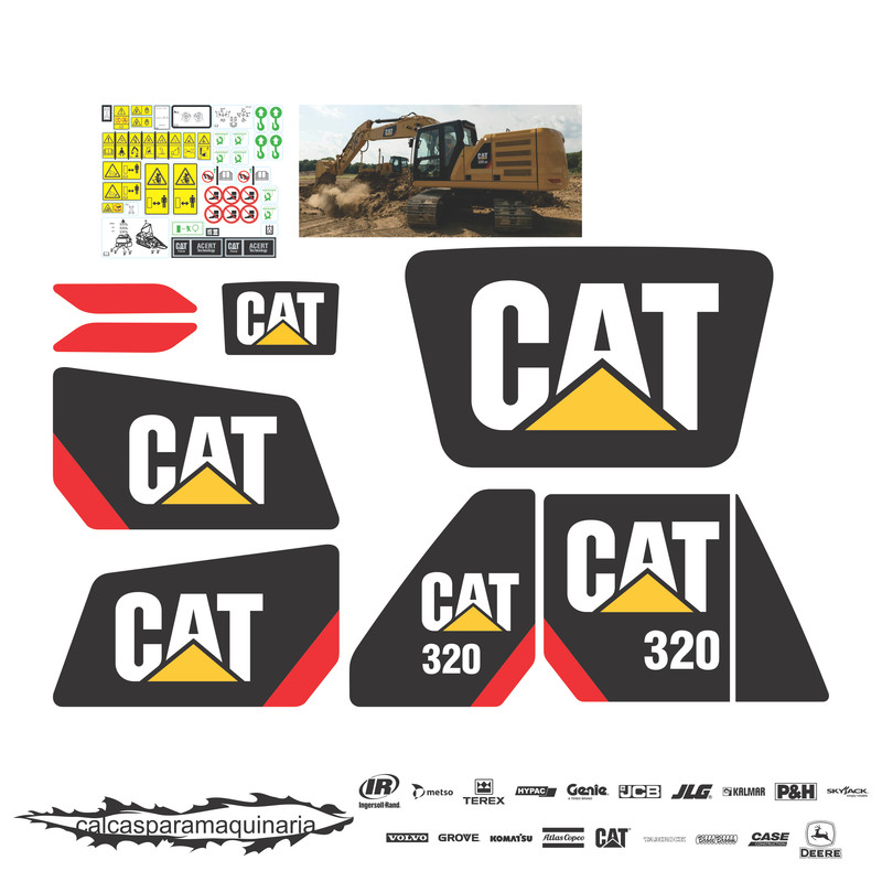 JUEGO DE CALCAS DE RESTAURACION PARA CAT 320 NVO
