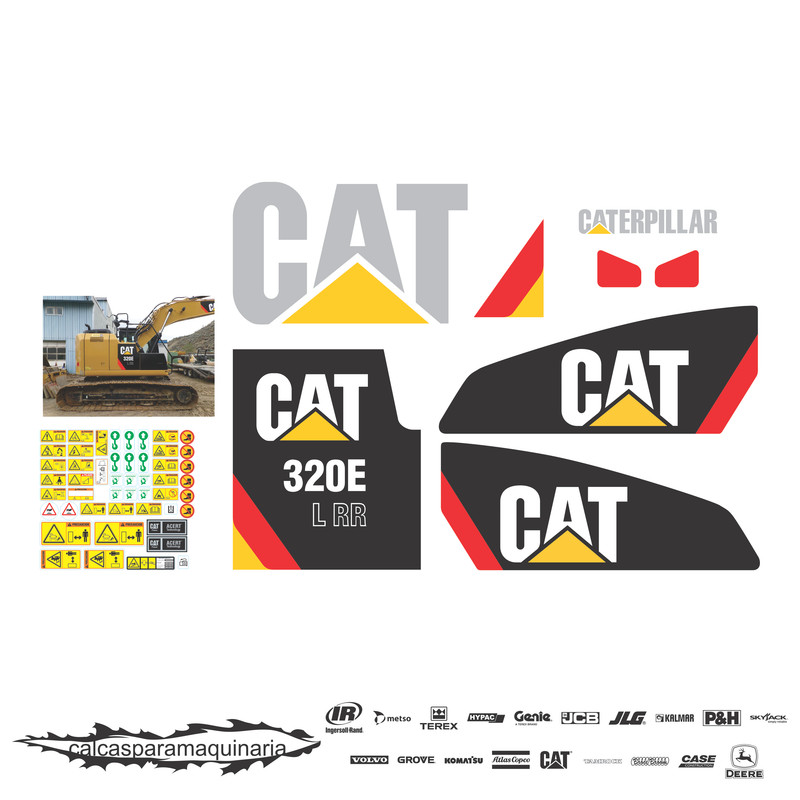 JUEGO DE CALCAS DE RESTAURACION PARA CAT 320ELRR NVO