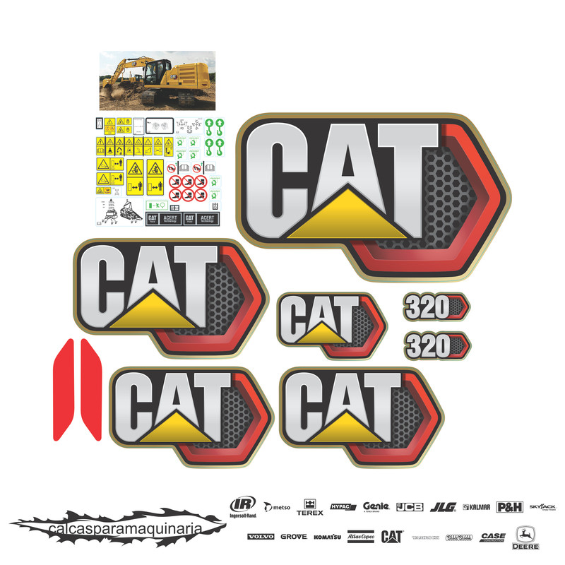 JUEGO DE CALCAS DE RESTAURACION PARA CAT 320 PANAL