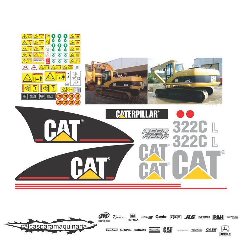 JUEGO DE CALCAS DE RESTAURACION PARA CAT 322CL