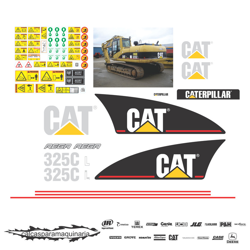 JUEGO DE CALCAS DE RESTAURACION PARA CAT 325CL VJO