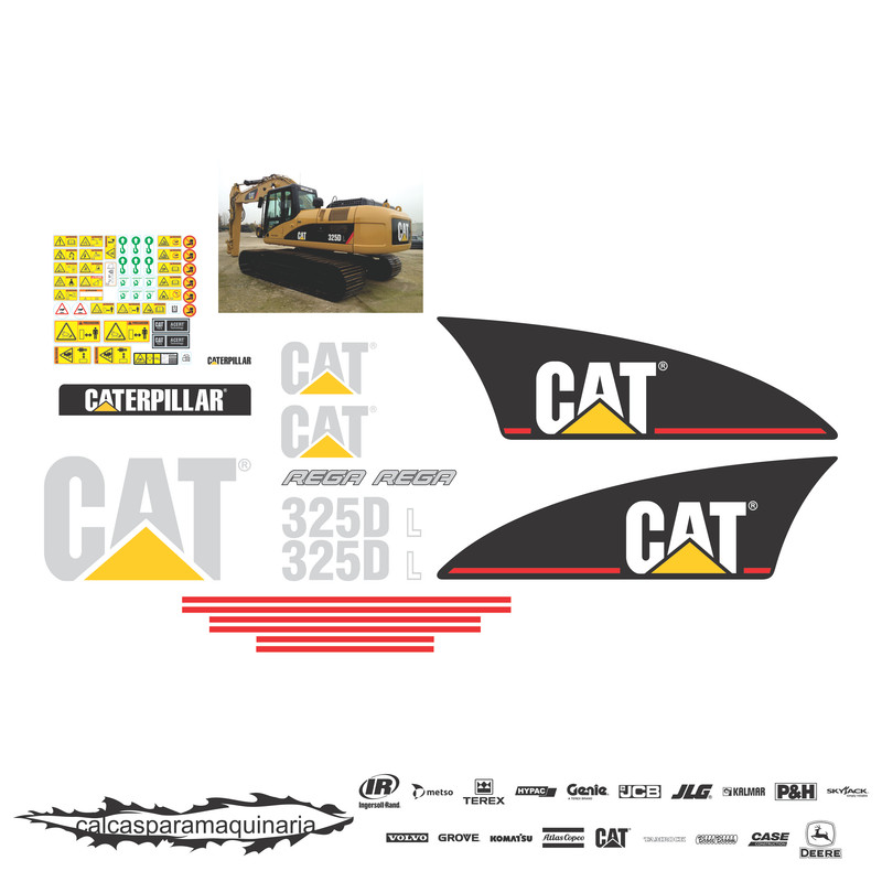 JUEGO DE CALCAS DE RESTAURACION PARA CAT 325DL VJO