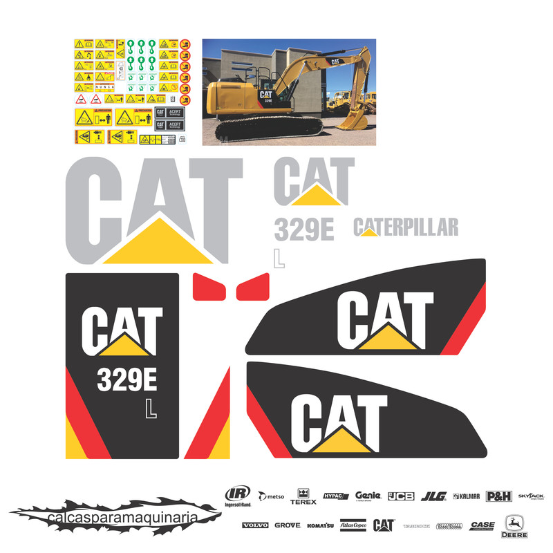 JUEGO DE CALCAS DE RESTAURACION PARA CAT 329EL