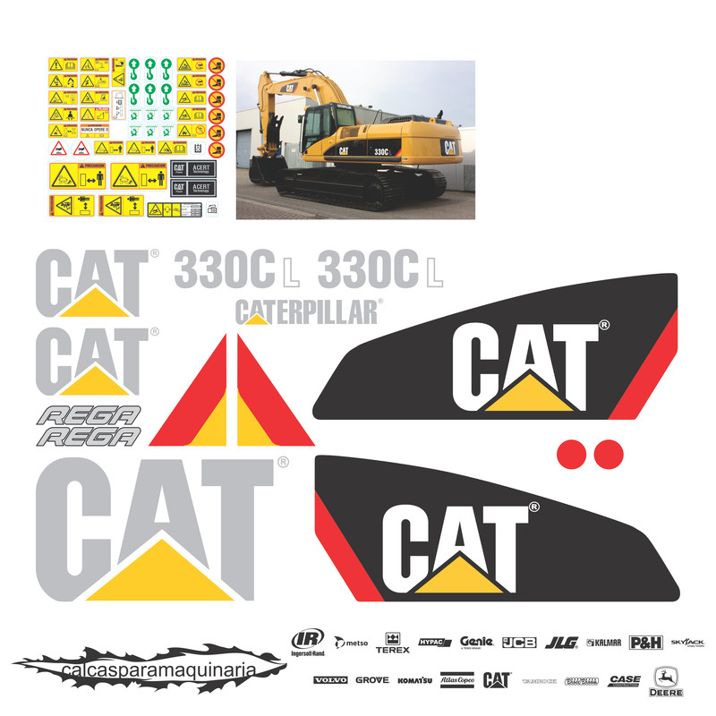 JUEGO DE CALCAS DE RESTAURACION PARA CAT 330CL NVO
