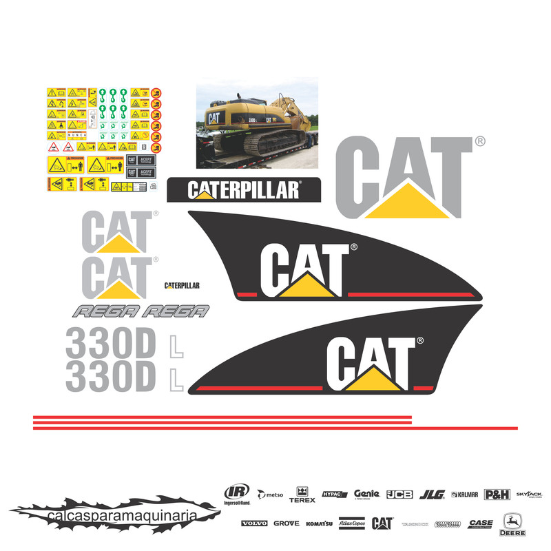 JUEGO DE CALCAS DE RESTAURACION PARA CAT 330DL VJO
