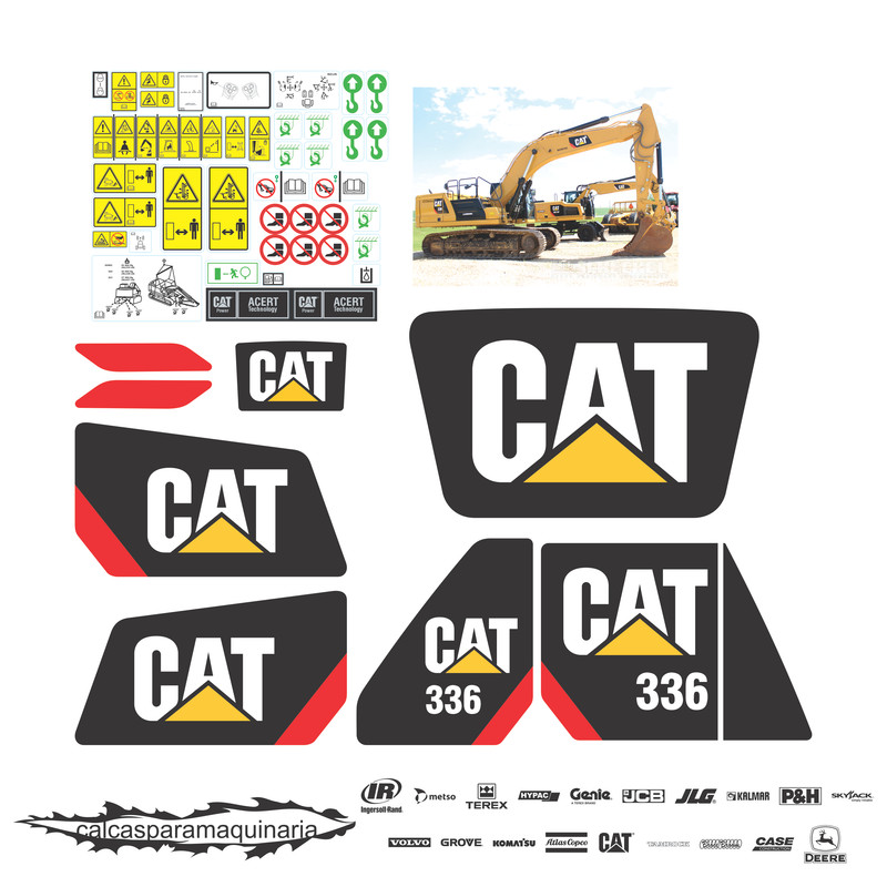 JUEGO DE CALCAS DE RESTAURACION PARA CAT 336 NVO