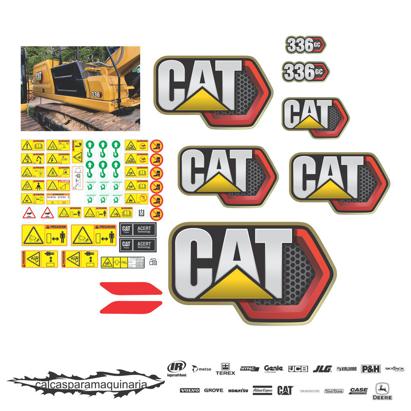 JUEGO DE CALCAS DE RESTAURACION PARA CAT 336GC PANAL