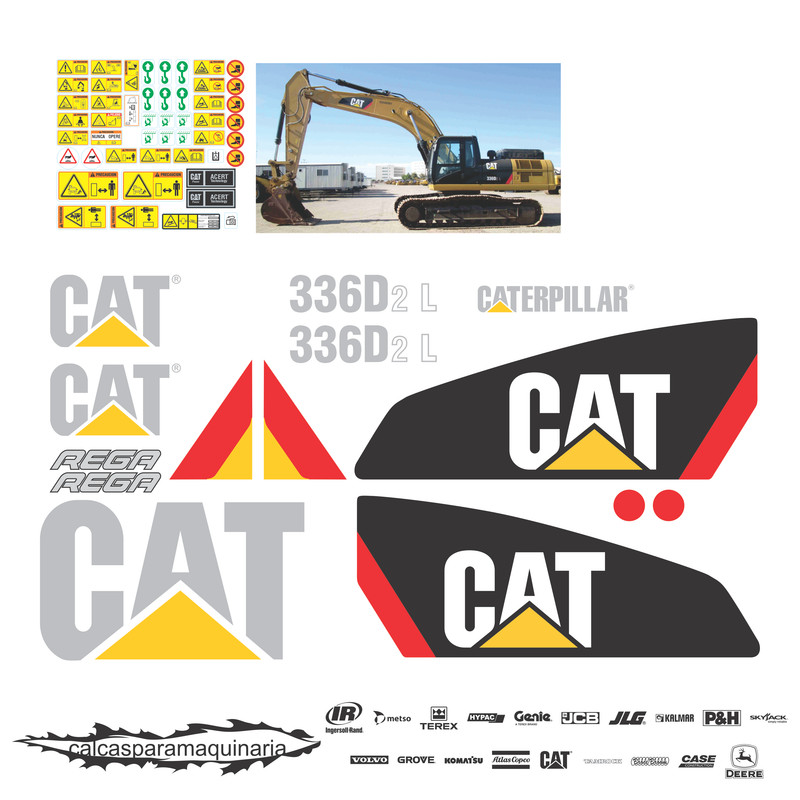 JUEGO DE CALCAS DE RESTAURACION PARA CAT 336D2L NVO