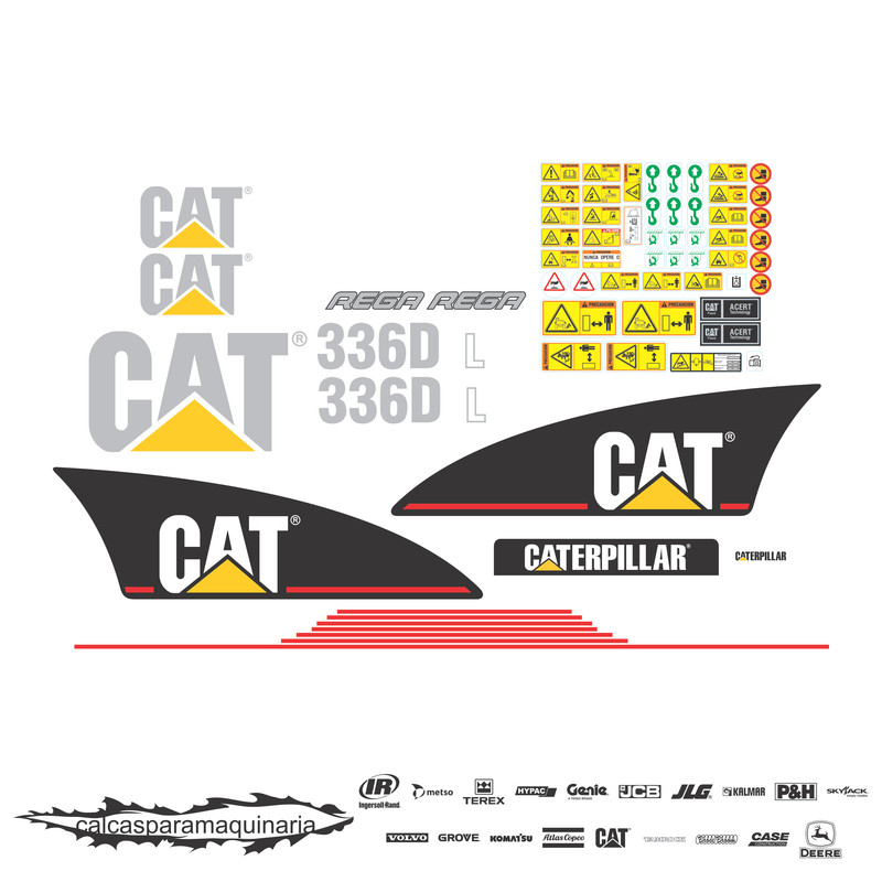 JUEGO DE CALCAS DE RESTAURACION PARA CAT 336DL VJO