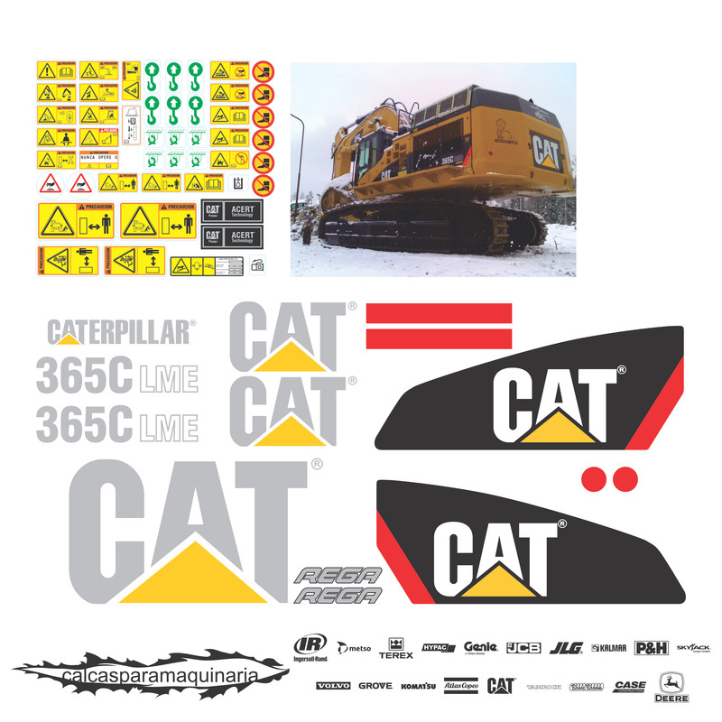 JUEGO DE CALCAS DE RESTAURACION PARA CAT 365CLME NVO