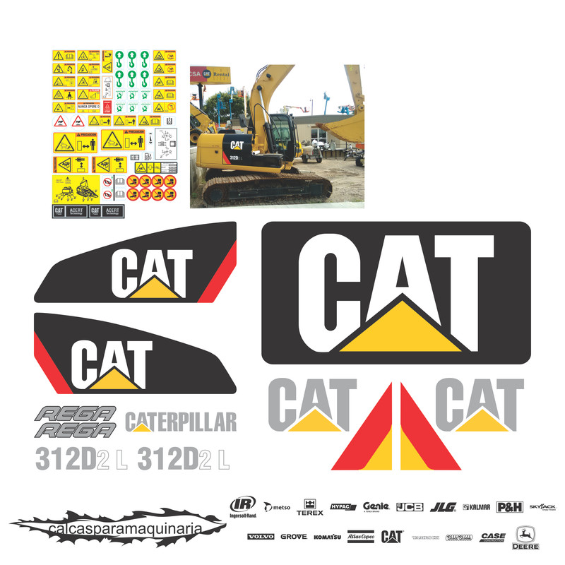 JUEGO DE CALCAS DE RESTAURACION PARA CAT 212D2L