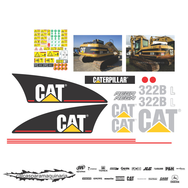 JUEGO DE CALCAS DE RESTAURACION PARA CAT 322BL