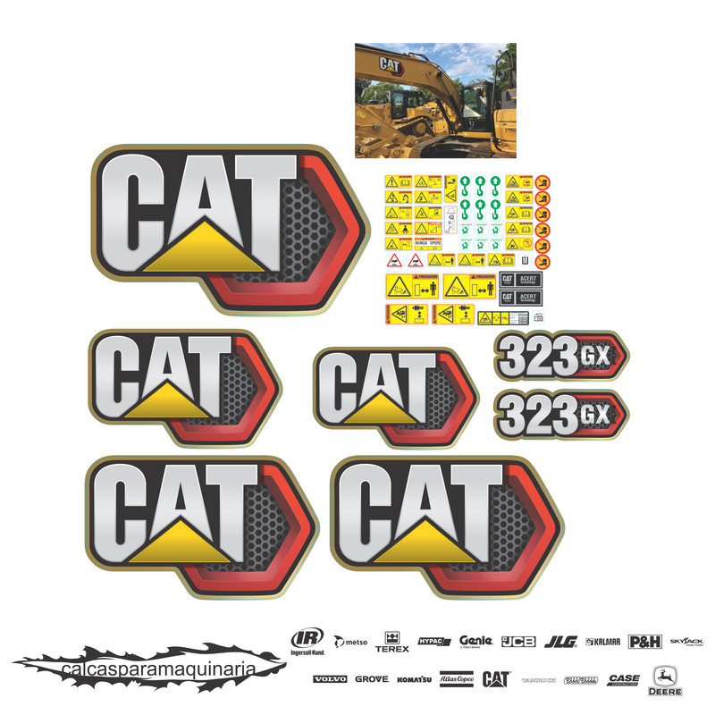 JUEGO DE CALCAS DE RESTAURACION PARA CAT 323GX PANAL