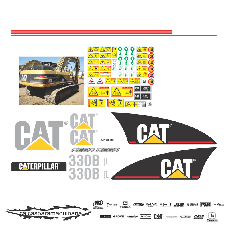 JUEGO DE CALCAS DE RESTAURACION PARA CAT 330BL VJO