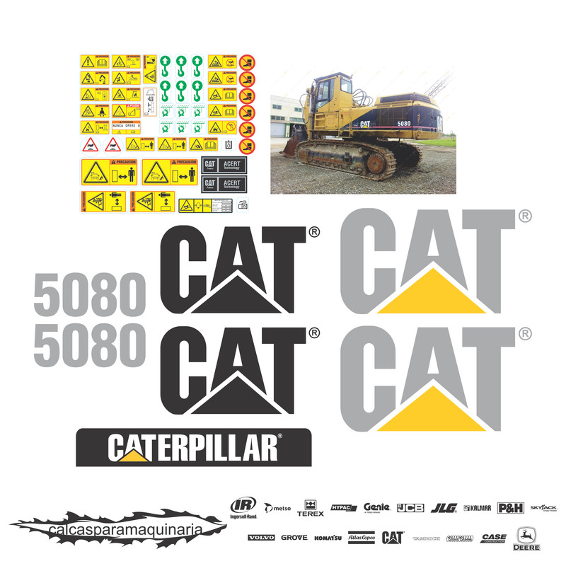JUEGO DE CALCAS DE RESTAURACION PARA CAT 5080