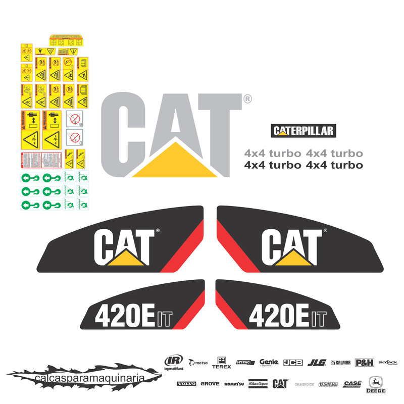 JUEGO DE CALCAS DE RESTAURACION PARA CAT 420EIT NVO