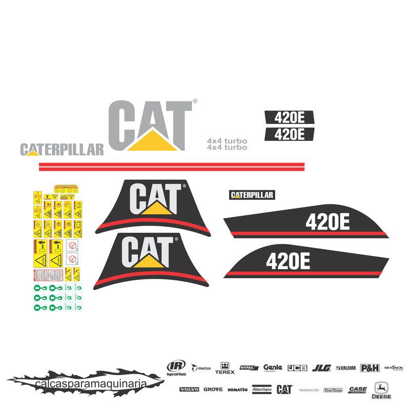 JUEGO DE CALCAS DE RESTAURACION PARA CAT 420E VJO