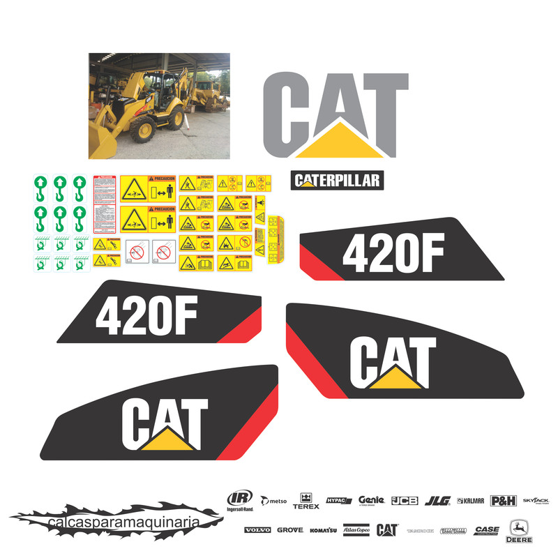 JUEGO DE CALCAS DE RESTAURACION PARA CAT 420F