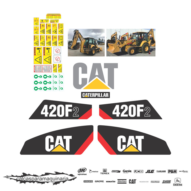 JUEGO DE CALCAS DE RESTAURACION PARA CAT 420F2