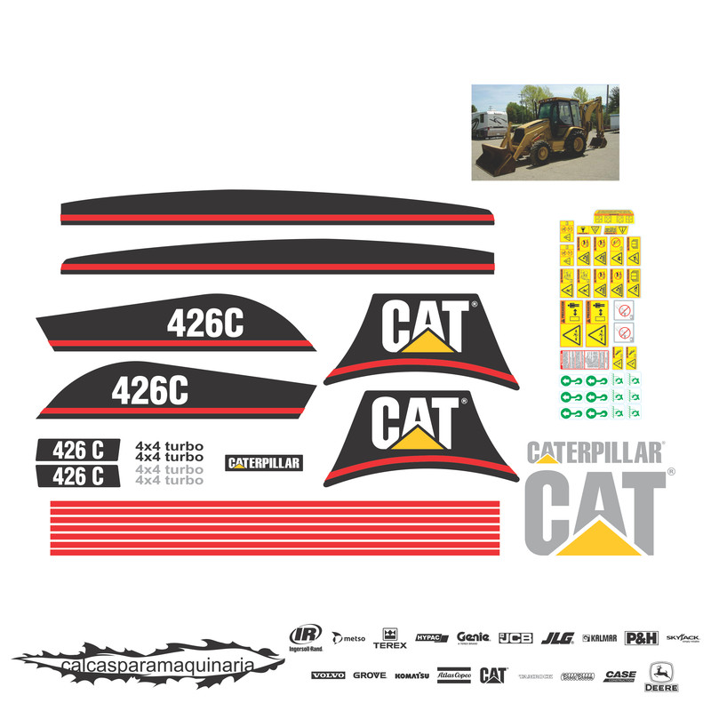 JUEGO DE CALCAS DE RESTAURACION PARA CAT 426C VJO
