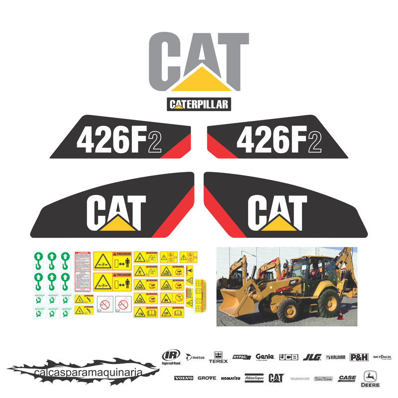 JUEGO DE CALCAS DE RESTAURACION PARA CAT 426F2