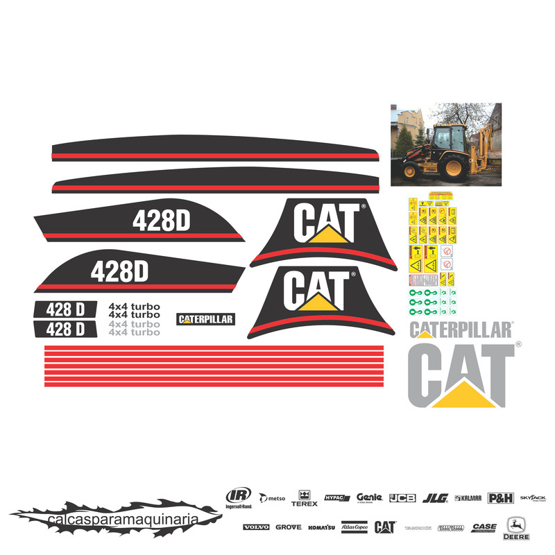 JUEGO DE CALCAS DE RESTAURACION PARA CAT 430D VJO