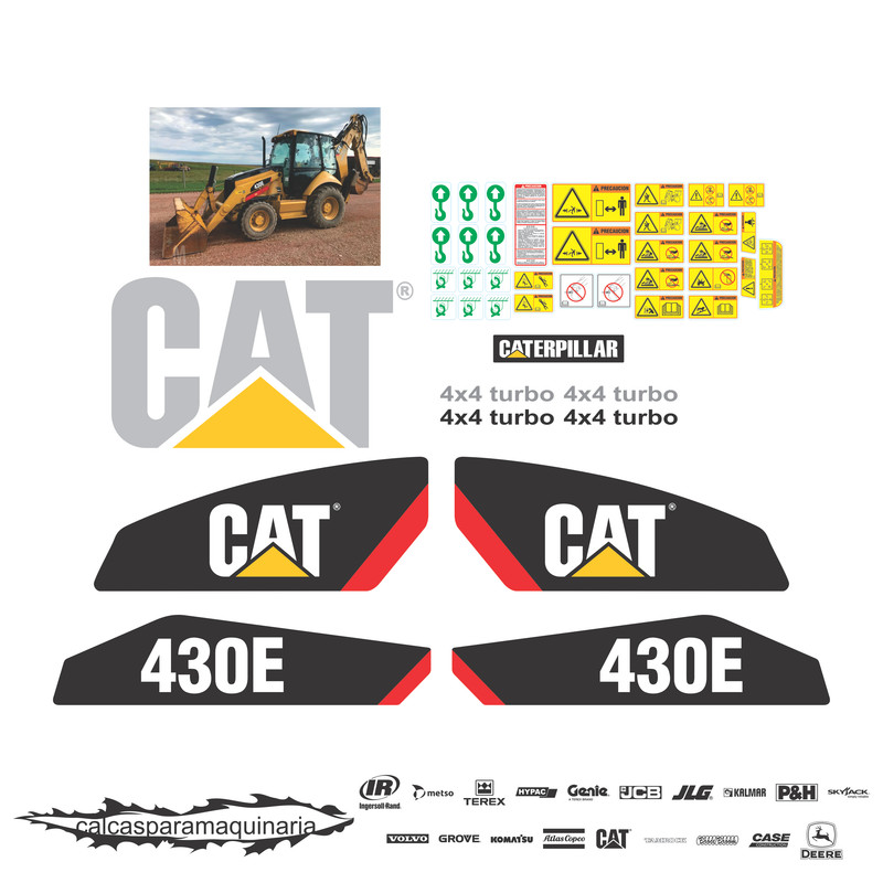 JUEGO DE CALCAS DE RESTAURACION PARA CAT 430E NVO