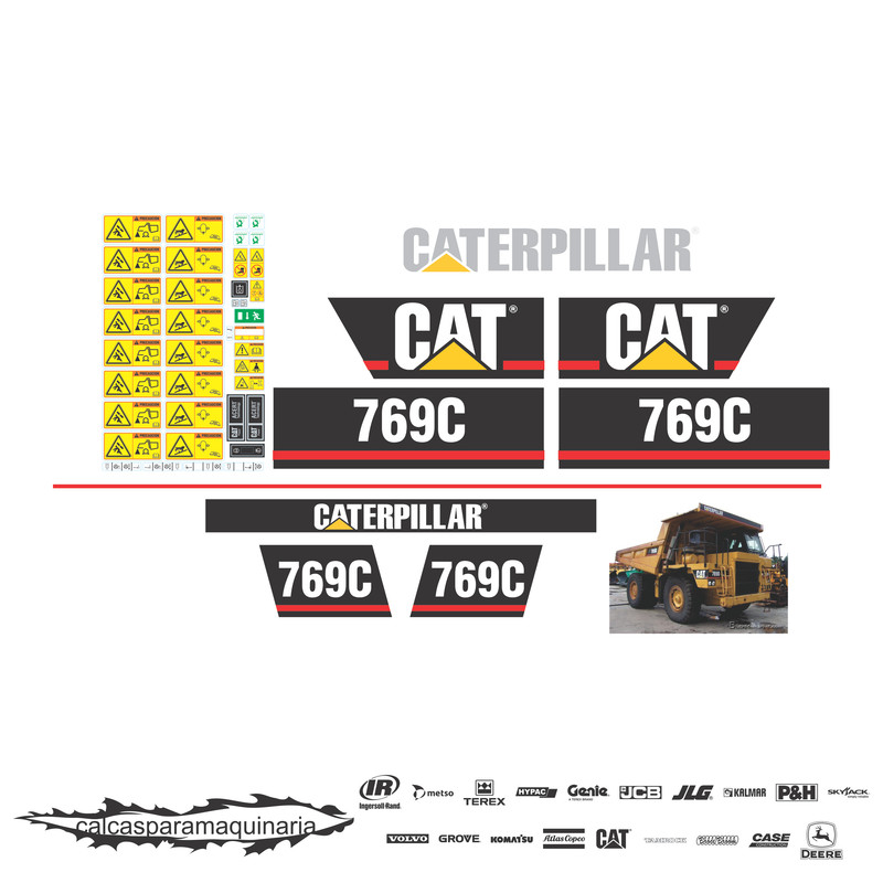 JUEGO DE CALCAS DE RESTAURACION PARA CAT 769C