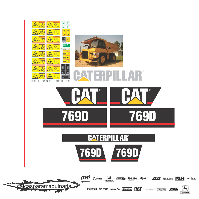 JUEGO DE CALCAS DE RESTAURACION PARA CAT 769D
