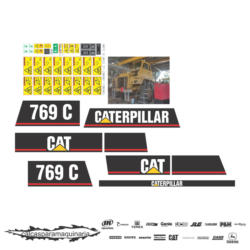JUEGO DE CALCAS DE RESTAURACION PARA CAT 769C PIPA