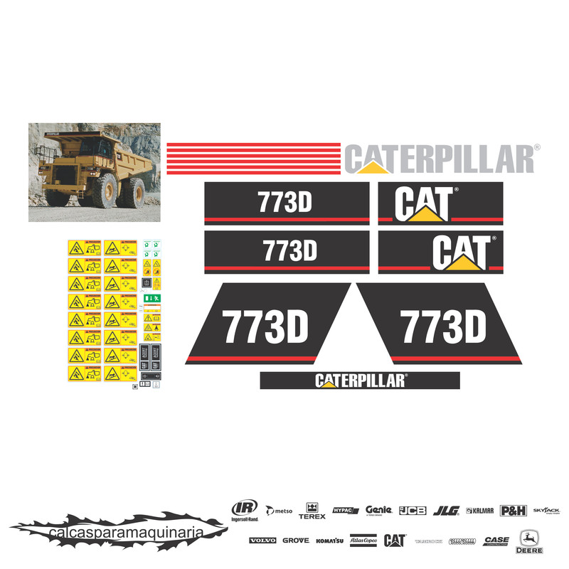 JUEGO DE CALCAS DE RESTAURACION PARA CAT 773D